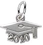Rembrandt Charms Graduation Cap 2010 Charm, Sterling Silver