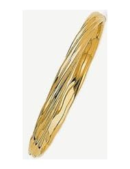 6mm 14k Fancy Bangle Bracelet