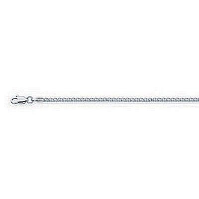 14kt White Gold Round Wheat Chain Necklace 1.50mm