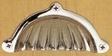 Cal Crystal Scalloped Solid Brass Bin Pull - C1830/C1830