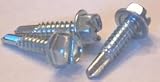 10 X 5/8 Self-Drilling Screws / Slotted / Hex Washer Head / #2 Point / Steel / Zinc / 7,000 Pc. Carton