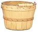 1 Dozen 1/4 Peck Wooden Baskets with Wooden Spool Handle