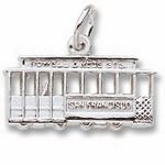 San Fran Cablecar Charm - Sterling Silver