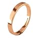 9ct Rose Gold, 3mm Wide, Flat Shape Heavy Weight Wedding Ring