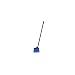 Carlisle 3685914 Duo-Sweep Metal Threaded Handle Flagged Lobby Broom, Polypropylene Bristles, 4" Trim x 7-1/2" Width Bristle, 30" Handle, 36" Overall Length, Blue