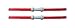 Lego Lightsaber Lot- 2 Dual Red Lightsabers with Hilts