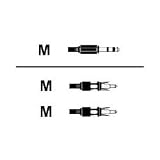 Belkin Audio Y Cable Splitter 1-Mini Plug/2-RCA Plugs (6 Feet)