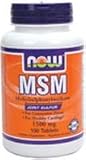 MSM 1500 1500 mg 100 Tabs ( Methylsulphonylmethane ) NOW Foods