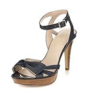Autograph Leather Half Bow Sandals with Insolia®