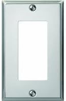 Jackson Deerfield 8CS117 Pro-Plate Steel Single Rocker/GFI Wall Plate, Chrome Finish