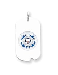 Sterling Silver US Coast Guard Dog Tag