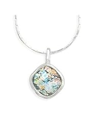 Ancient Roman Glass Diamond Cut Necklace