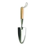 Brook & Hunter 14010T Premium Garden Trowel with Handcrafted Red Oak Handle and Stainless Steel Alloy Polished Blade