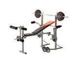 V-Fit Medium Weight Bench With 50Kg Weights Set