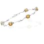 0.03 Cts Diamond & 4.23 Cts Citrine Bracelet in 14K White Gold