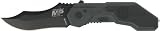 Smith & Wesson SWMP1B Military and Police Knife with MAGIC Assisted Open and Scooped Back Drop Point Blade, Black