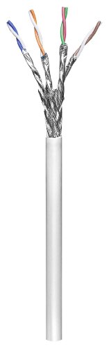 Wentronic CAT 7 Verlegekabel (4x 2x AWG23/1, geflechtgeschirmt, 600MHz) grau 100m Preisvergleich