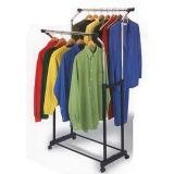 Proteam Double Clothes Rack, Black and Chrome