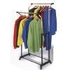 Proteam Double Clothes Rack, Black and Chrome