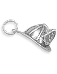 Sterling Silver Firefighter Helmet Charm