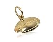 10 KT Solid Yellow Gold Football Pendant 10k Sports Charm