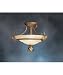 Kichler Lighting 3696SCK Castilla 3-Light Semi-Flush Ceiling Light, Seine Crackle with Gold Accents and Antique Satin-Etched Glass