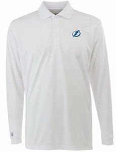 Tampa Bay Lightning Long Sleeve Polo Shirt (White) - XXX-Large