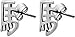 Chinese Horse Character Pewter Stud Earrings