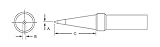 Weller はんだこて用こて先 円錐形 PTシリーズ PTP7B