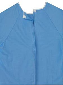 Convalescent X-Large Gown w/ Hook and Loop Closure, Blue