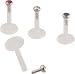Bioflex Internal Snap Jeweled Monroe Lip Labret, in 16g (Gauge), Sold Individually
