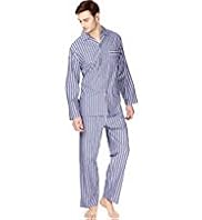 Pure Cotton Textured Striped Pyjamas