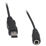 Mini USB to 3.5mm Jack Headphone Audio Adaptor for Mobile Phones