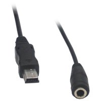 Mini USB to 3.5mm Jack Headphone Audio Adaptor for Mobile Phones (See Compatibility List)
