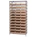 Quantum Storage Systems WR63-3036C Starter Kit for 63" High 4-Tier Wire Shelving Unit, Chrome Finish, 30" Width x 36" Length x 63" Height