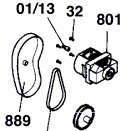 Bosch/Qualcast Drive Pinion Gear. Concorde/Elan/Lawnraker/Eclipse.