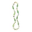14k Gold, Jade & Mother of Pearl Beaded Necklace- 17"