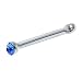 Sapphire Blue Gem MICRO Nose Bone