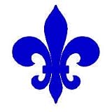 Blue Reflective Fleur De Lis Biker Construction Helmet Vinyl Die Cut Decal Sticker... 