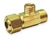 Industrial Grade 1RLX5 Supply Extender Tee, Brass, 3/8 x 1/4 In