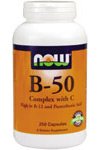 Vitamin B-50 W/250 mg VIT C 250 CAPS - NOW FOODS
