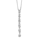 14K White Gold Shimmering Diamond Pendant - 1.50 Ct.
