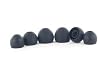 One Set/3 sizes - S,M,L BLACK - High density (thicker) silicone, replacement ear cushions for ear-canal fitting earphones earbuds