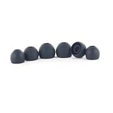 One Set/3 sizes - S,M,L BLACK - High density (thicker) silicone, replacement ear cushions for ear-canal fitting earphones earbuds