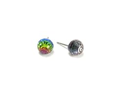 Vitrail Medium Faceted Ball Swarovski Austrian Crystal Earrings, 8mm