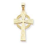 14k Celtic Cross Pendant - Measures 34x22mm - JewelryWeb
