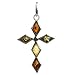 Baltic Multicolor Amber and Sterling Silver Cross Pendant