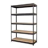 Hirsh Industries Products  Steel 5Shelf Unit 48x18x72 Black  Sold As 1 EA  Steel Fiveshelf Unit Holds A Total Capacity Of 3800 Lb Evenly Distributed Assemble Vertically Or Horizontally With A Rubber Mallet In Less Than 30 Minutes Shelving Is Made Of Heavy