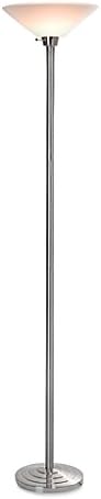 Torchiere Floor Lamp in Brushed Steel
