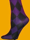 Purple Diamond Knee High Trouser Socks